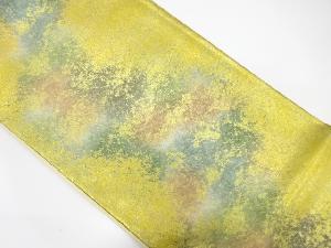 引き箔霞模様織り出し全通袋帯